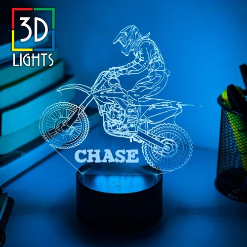 DIRT BIKE STROKE MOTOCROSS 3D NIGHT LIGHT