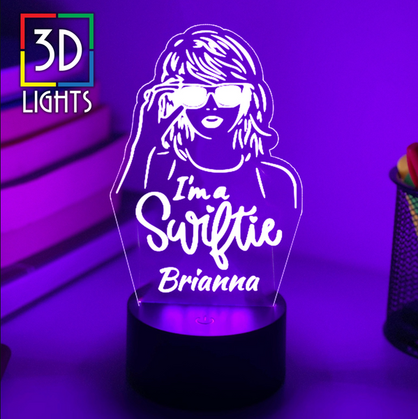 PERSONALISED TAYLOR SWIFT | SWIFTIE 3D NIGHT LIGHT | LAMP GIFT