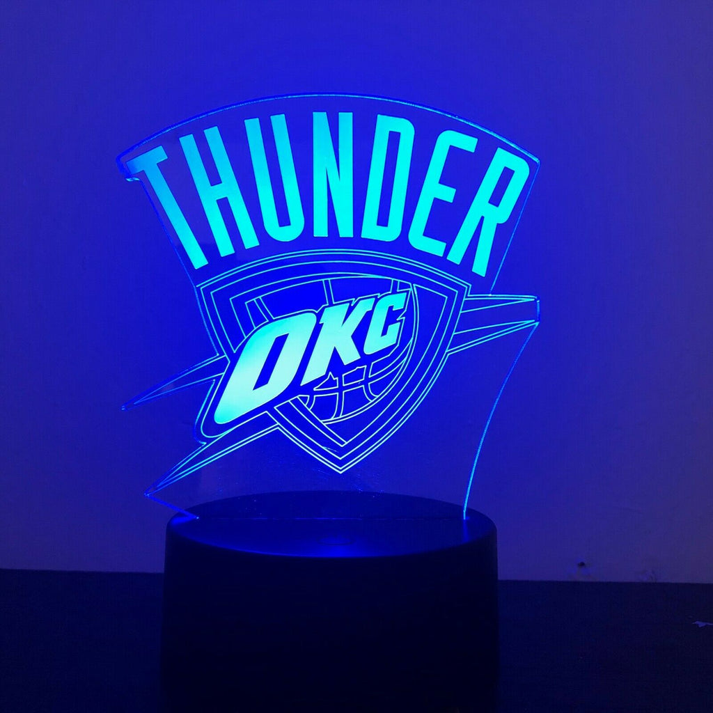OKLAHOMA CITY THUNDER NBA BASKETBAL 3D NIGHT LIGHT - Eyes Of The World