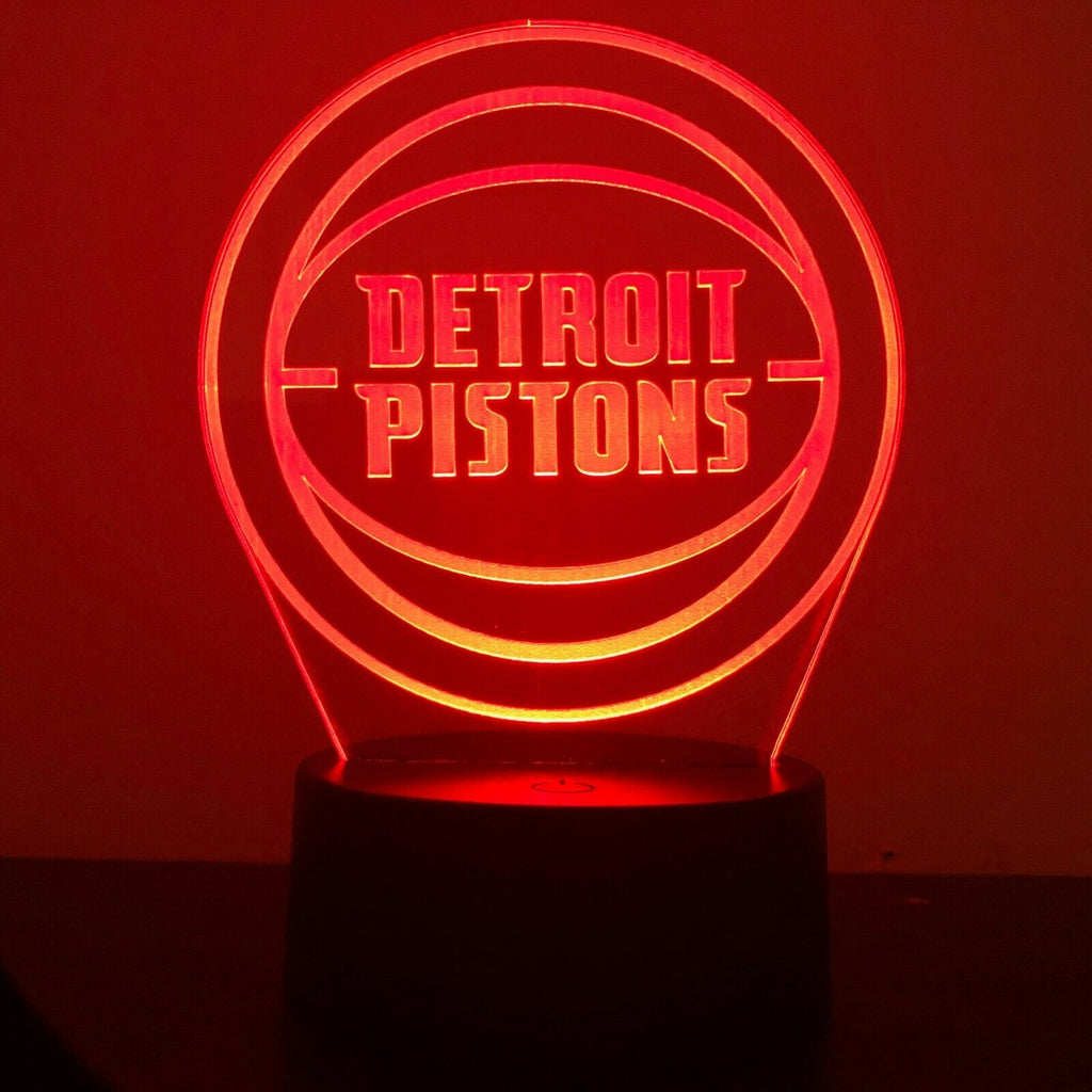 DETROIT PISTONS NBA BASKETBALL 3D NIGHT LIGHT - Eyes Of The World