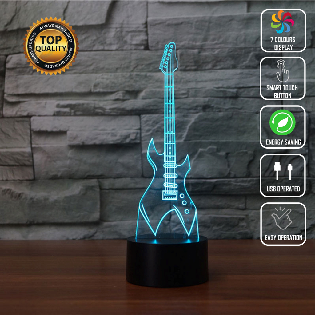 NEW METAL GUITAR COOL 3D NIGHT LIGHT - Eyes Of The World