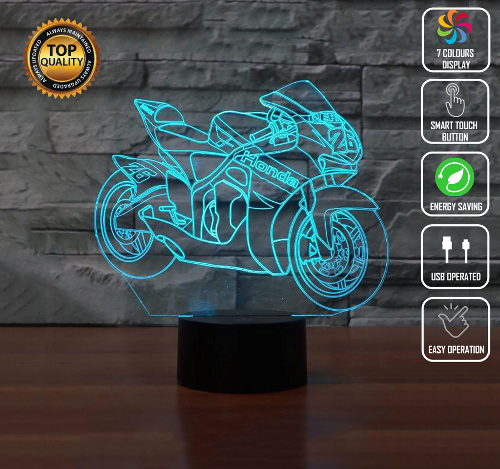 MOTORCYCLE SPEED HONDA KAWASAKI 3D NIGHT LIGHT - Eyes Of The World