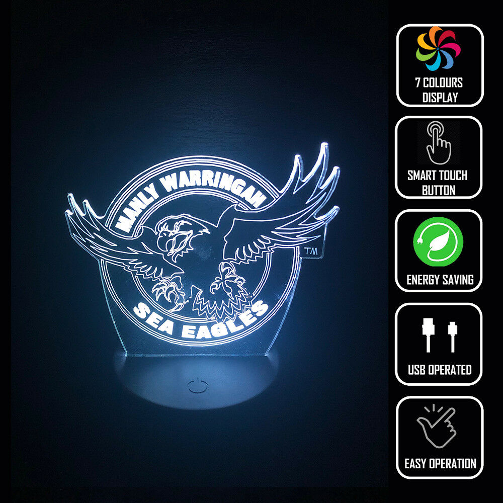 MANLY SEA EAGLES FOOTBALL NRL 3D NIGHT LIGHT - Eyes Of The World
