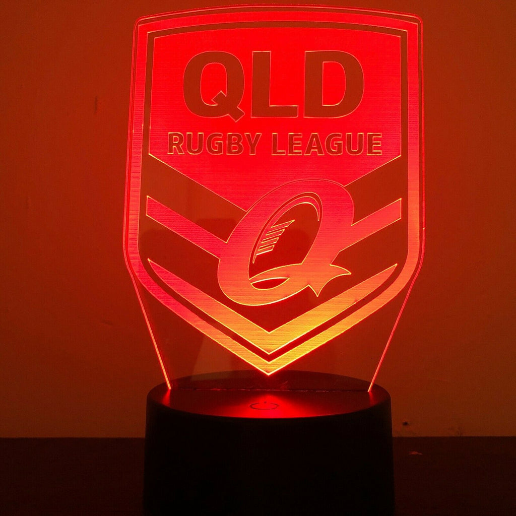 QLD MAROONS STATE OF ORIGIN NRL 3D NIGHT LIGHT - Eyes Of The World