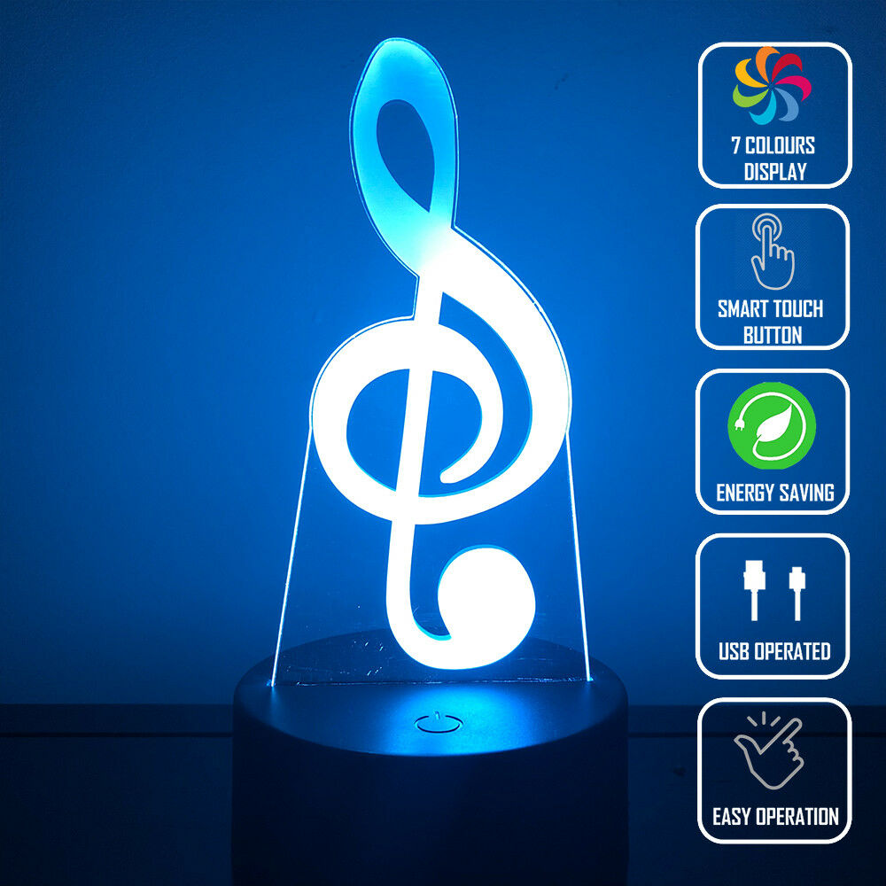 MUSICAL NOTE 3D NIGHT LIGHT - Eyes Of The World