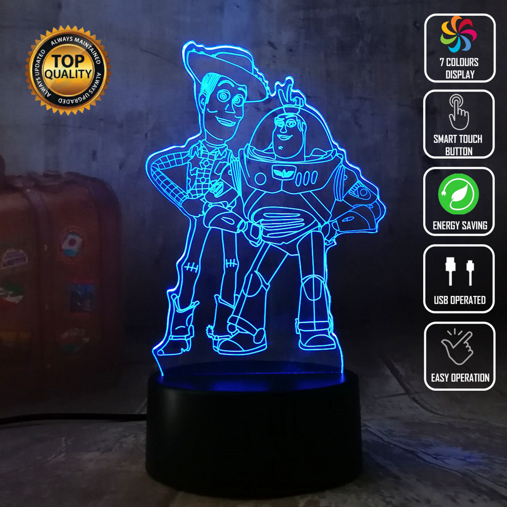 Woody & Buzz Toy Story 3D NIGHT LIGHT - Eyes Of The World