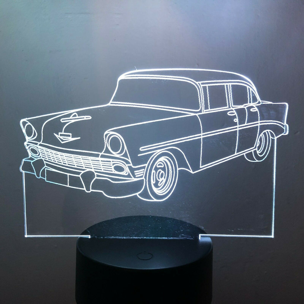 56 Chevy Chevrolet Old Car 3D Night Light - Eyes Of The World