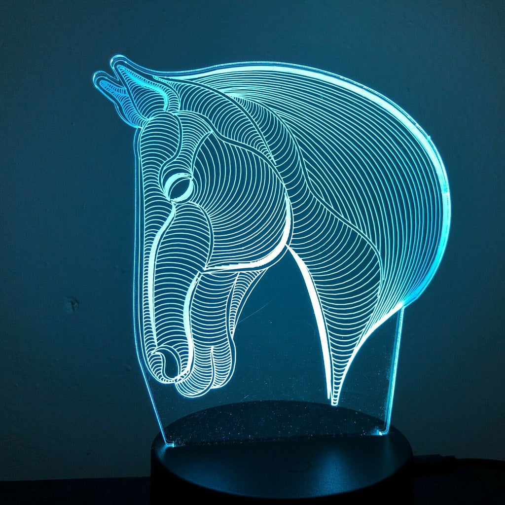HORSE HEAD COWBOY 3D NIGHT LIGHT - Eyes Of The World