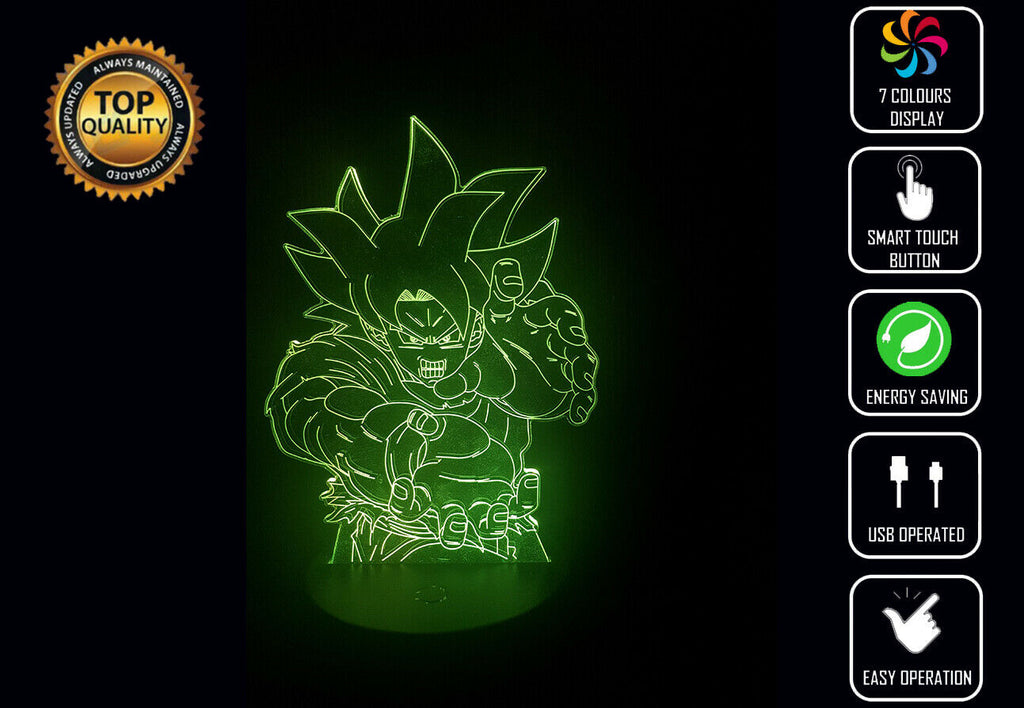 GOKU SUPER SAIYAN DBZ 3D NIGHT LIGHT - Eyes Of The World