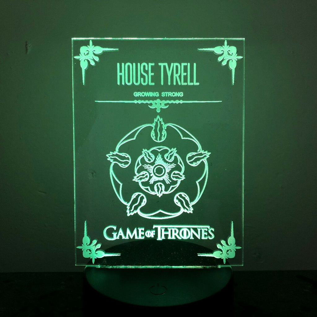 HOUSE TYRELL GAME OF THRONES 3D Acrylic LED 7 Colour Night Light Table Lamp - Eyes Of The World