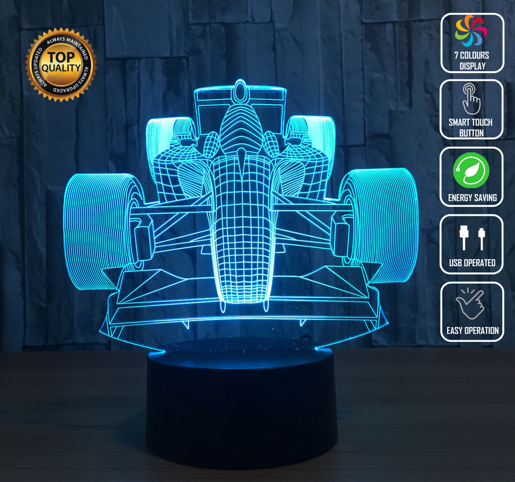 FORMULA F1 SPEED CAR 3D NIGHT LIGHT - Eyes Of The World