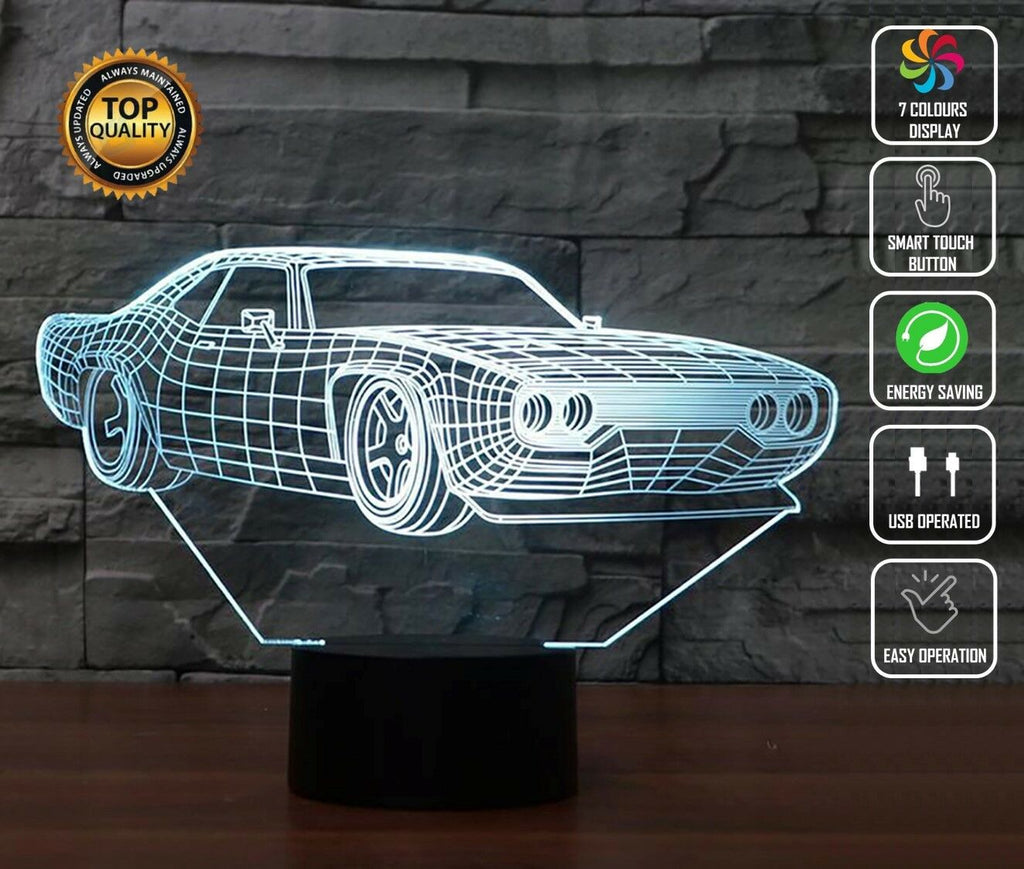 MUSTANG CAR FORD 3D NIGHT LIGHT - Eyes Of The World