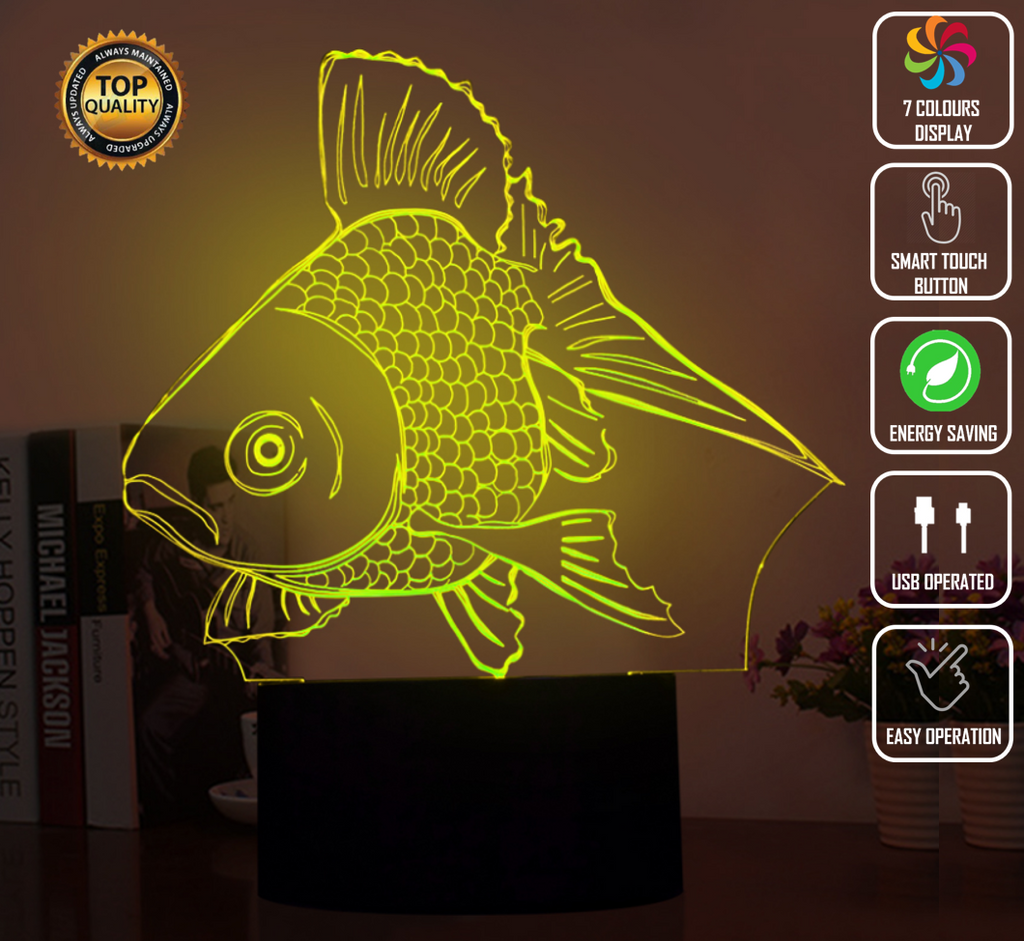 LITTLE FISH FISHING 3D NIGHT LIGHT - Eyes Of The World