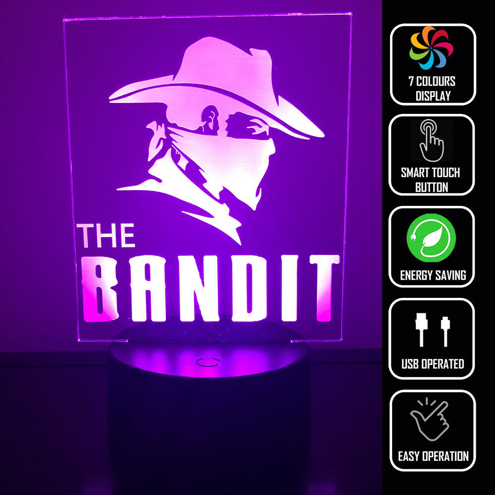 THE BANDIT WESTERN COWBOY 3D NIGHT LIGHT - Eyes Of The World