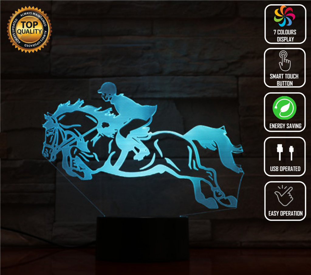Horse Racing Bets 3D NIGHT LIGHT - Eyes Of The World