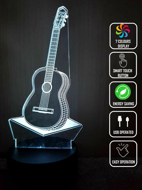 ACOUSTIC GUITAR MUSIC 3D NIGHT LIGHT - Eyes Of The World