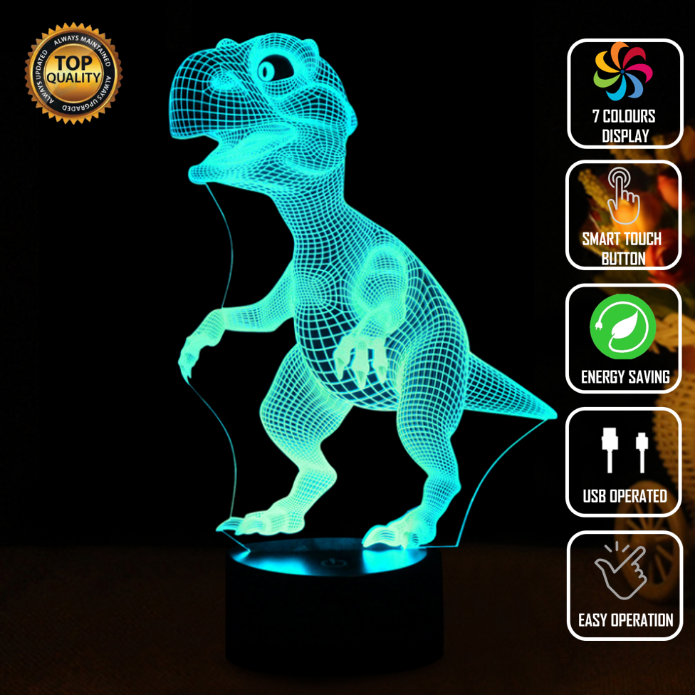 Dinosaur T-Rex 3D NIGHT LIGHT - Eyes Of The World