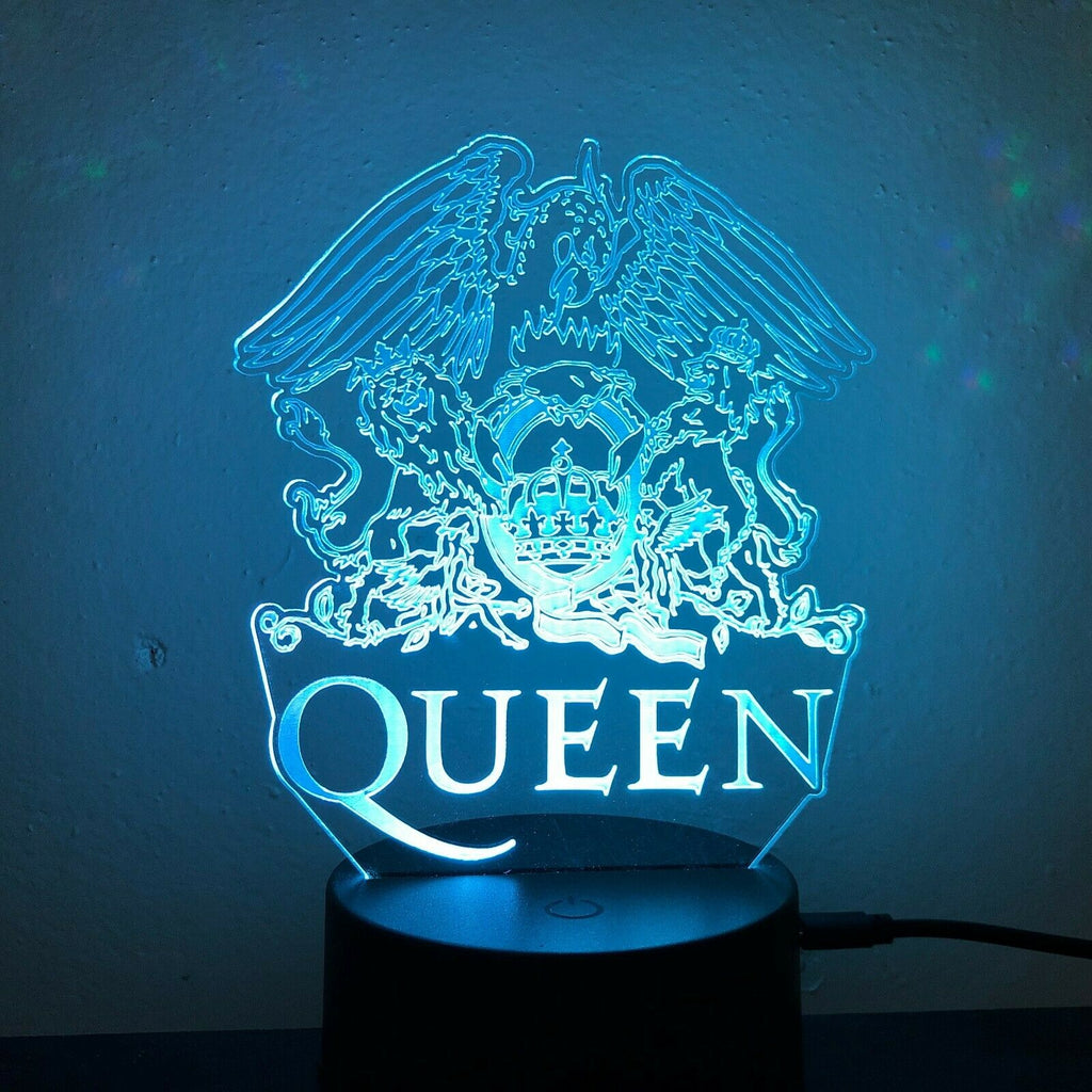 QUEEN FREDDIE MERCURY ROCK BAND 3D Acrylic LED 7 Colour Night Light Touch Lamp - Eyes Of The World