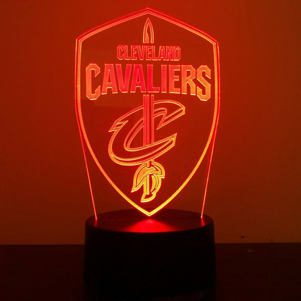 CLEVELAND CAVALIERS NBA JERSEY BASKETBALL 3D Acrylic LED 7 Colour Night Light - Eyes Of The World