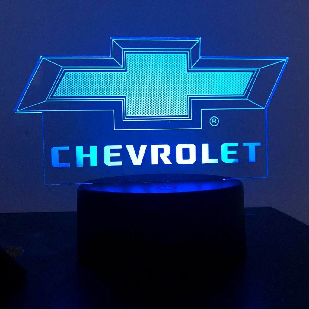 CHEVROLET CHEVY CAR LOGO 3D Acrylic LED 7 Colour Night Light Table Lamp Gift - Eyes Of The World