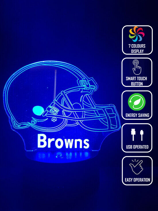 CLEVELAND BROWNS FOOTBALL 3D NIGHT LIGHT - Eyes Of The World