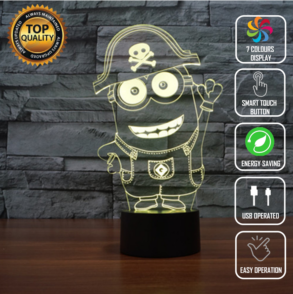 MINIONS PIRATE 3D NIGHT LIGHT - Eyes Of The World
