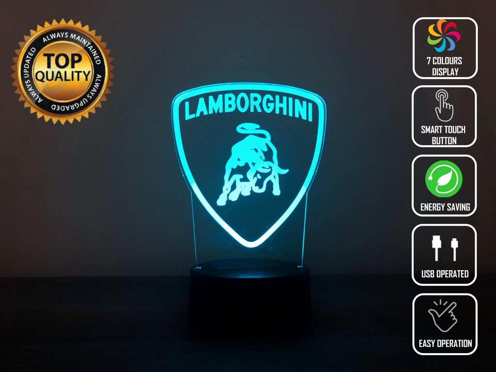 LAMBORGHINI LOGO 3D NIGHT LIGHT - Eyes Of The World