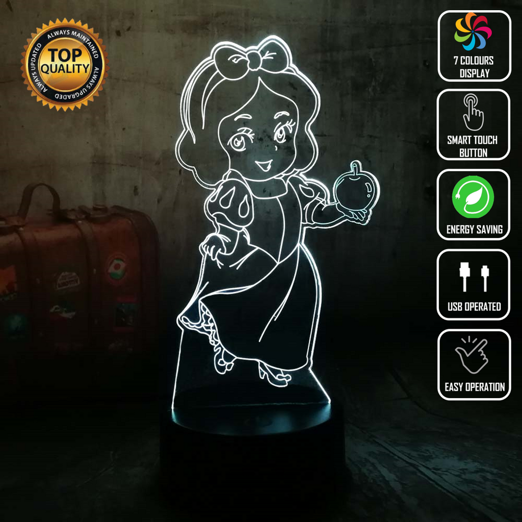 SNOW WHITE PRINCESS DISNEY 3D NIGHT LIGHT - Eyes Of The World