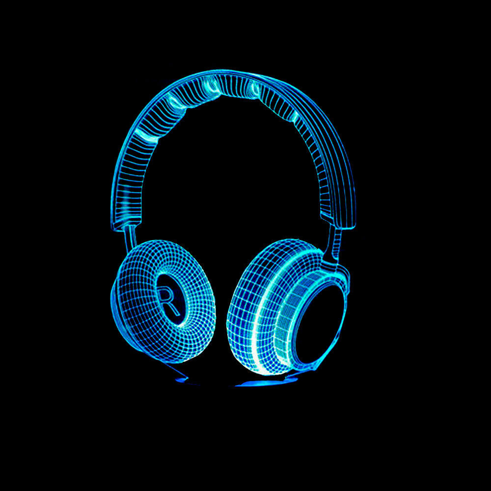 DJ HEADPHONES 3D NIGHT LIGHT - Eyes Of The World