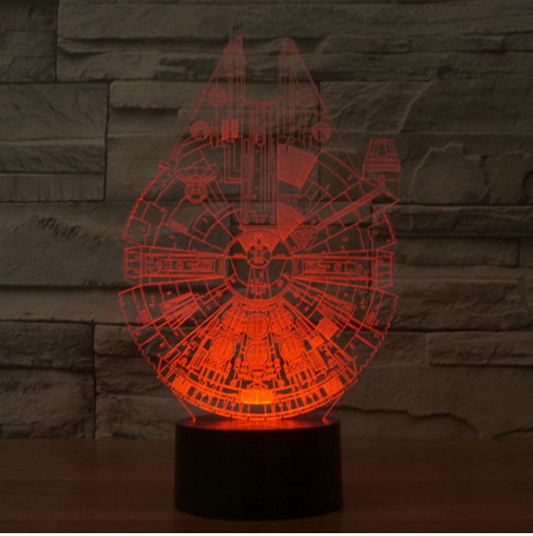 MILLENNIUM FALCON STAR WARS 3D NIGHT LIGHT Eyes Of The World