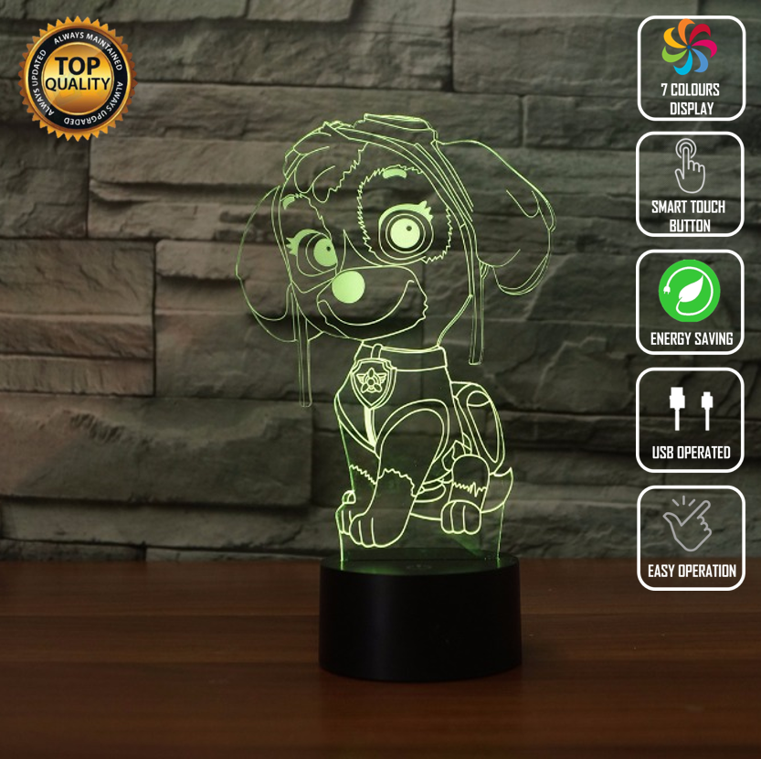 PAW PATROL SKYE CHASE 3D NIGHT LIGHT - Eyes Of The World