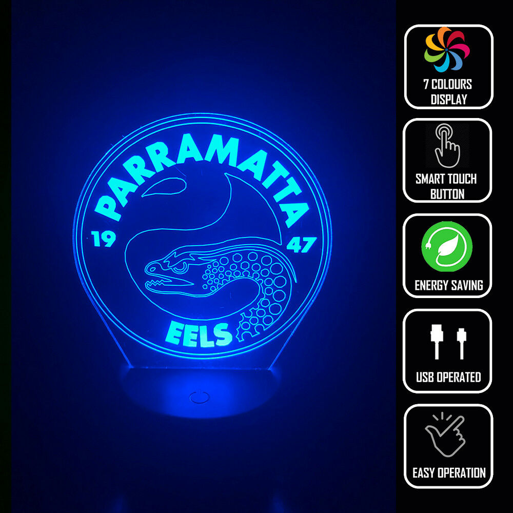 PARRAMATTA EELS FOOTBALL NRL 3D NIGHT LIGHT - Eyes Of The World