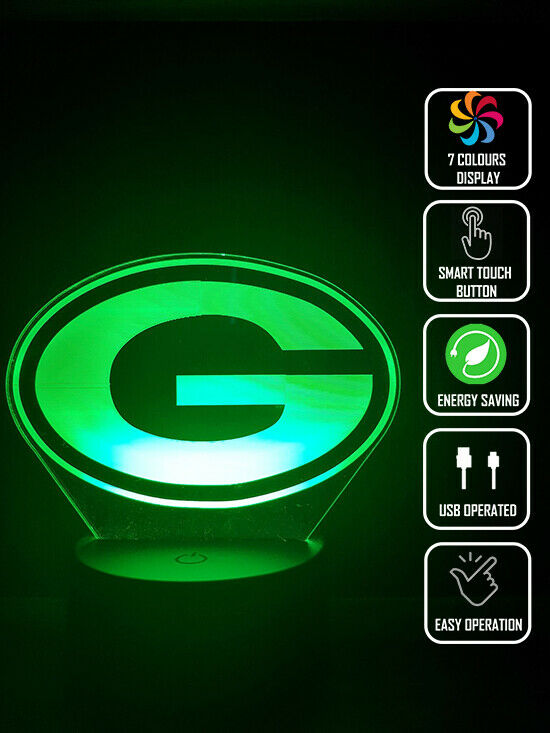 GREEN BAY PACKERS FOOTBALL 3D NIGHT LIGHT - Eyes Of The World