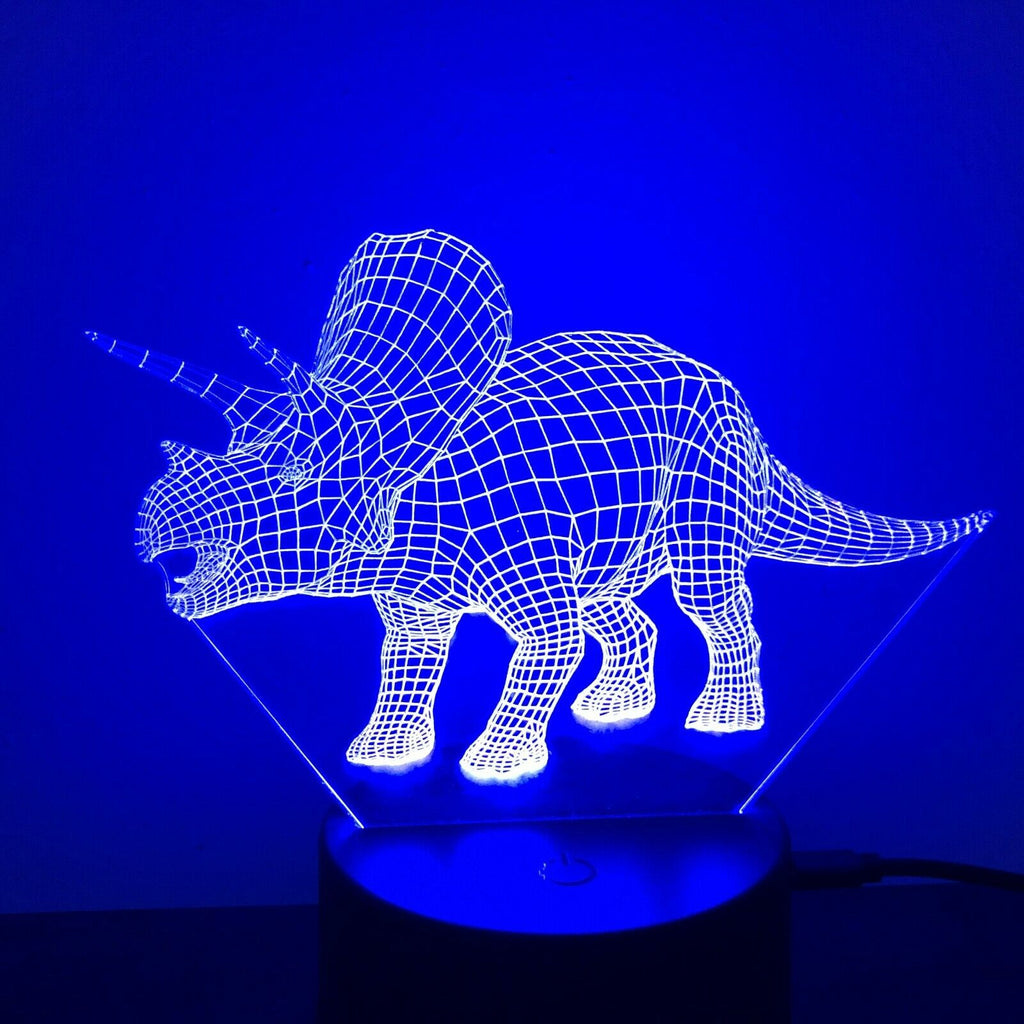 Triceratops Dinosaur 3D NIGHT LIGHT - Eyes Of The World