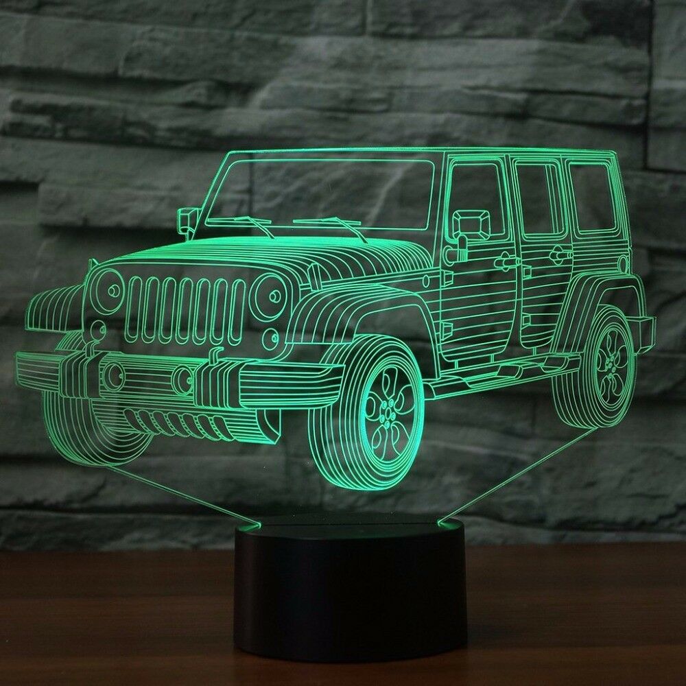 JEEP 4x4 OFF ROAD SUV 3D NIGHT LIGHT - Eyes Of The World