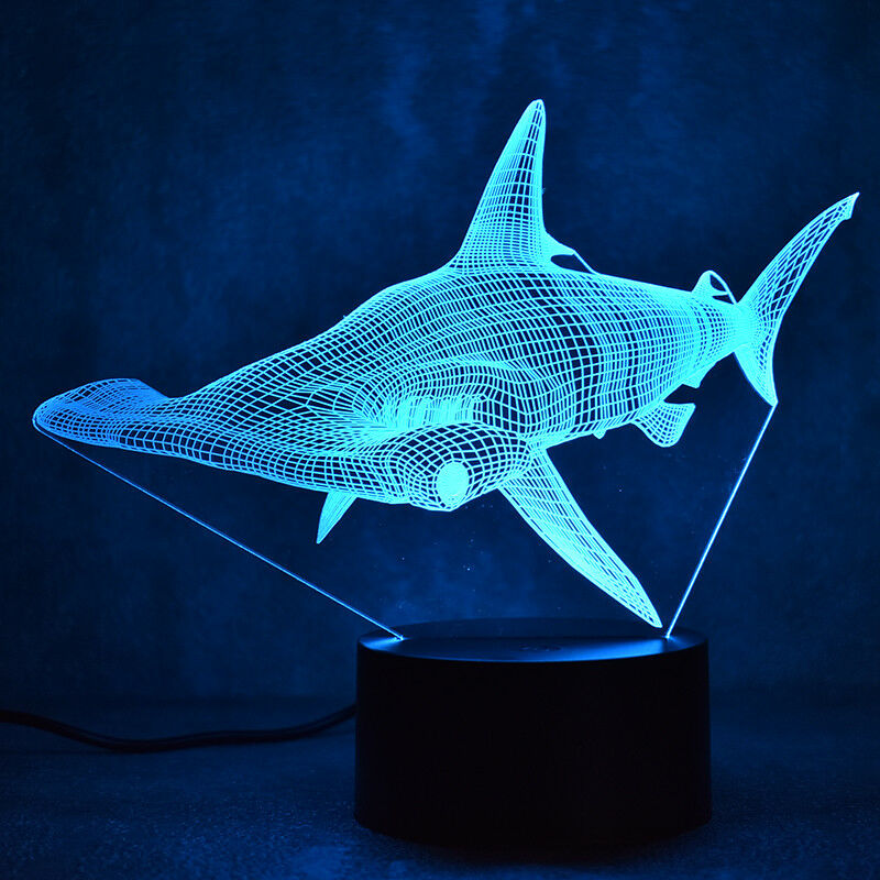 HAMMERHEAD SHARK 3D NGHT LIGHT - Eyes Of The World