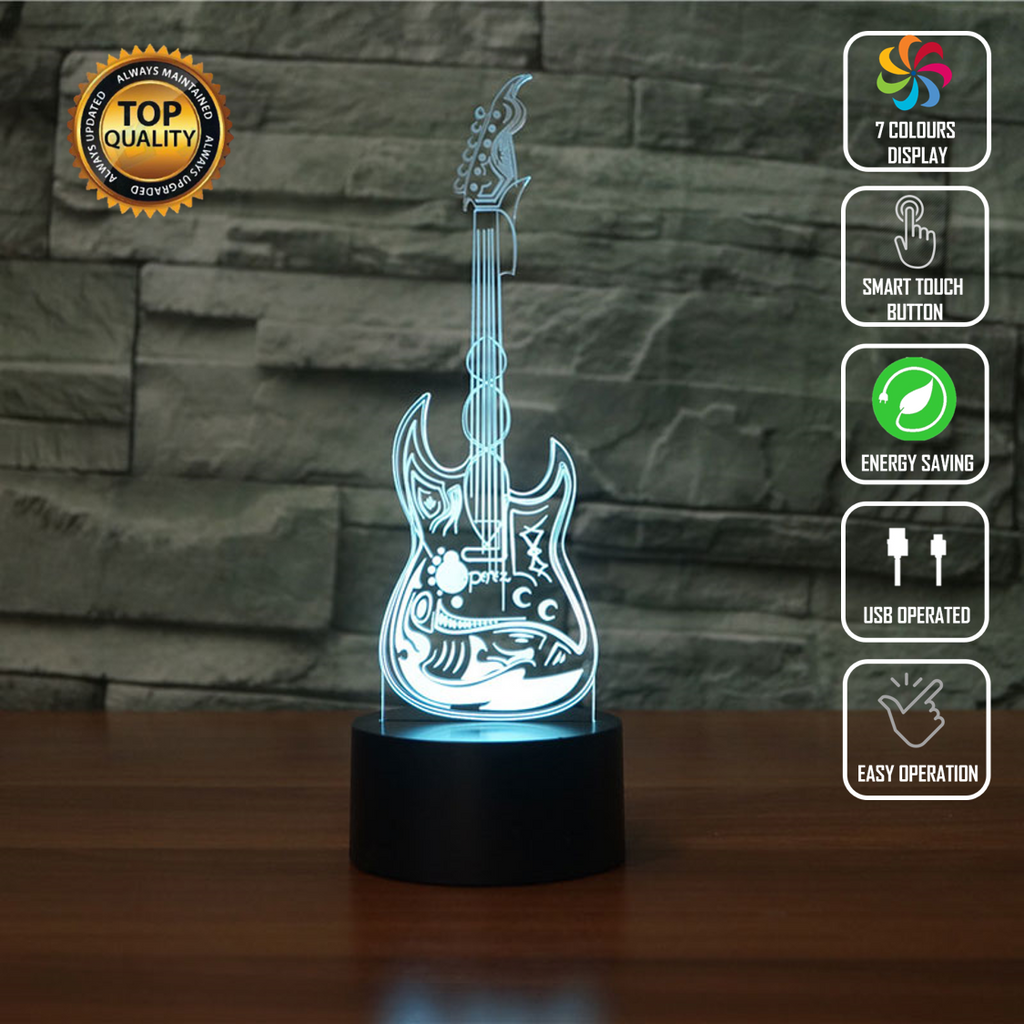 GUITAR ELECTRIC MUSIC 3D NIGHT LIGHT - Eyes Of The World