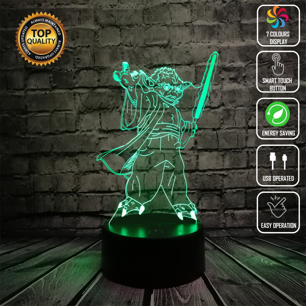 YODA STAR WARS DARTH VADER 3D NIGHT LIGHT - Eyes Of The World