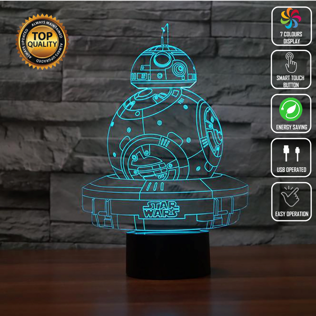 BB-8 STAR WARS DEATH STAR 3D NIGHT LIGHT - Eyes Of The World