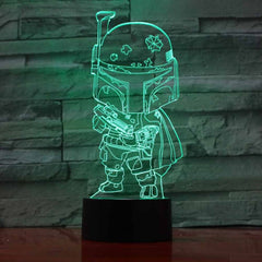 Lampe Murale 3D Star Wars – Boba Fett (déco Lumineuse Enfant/ado)