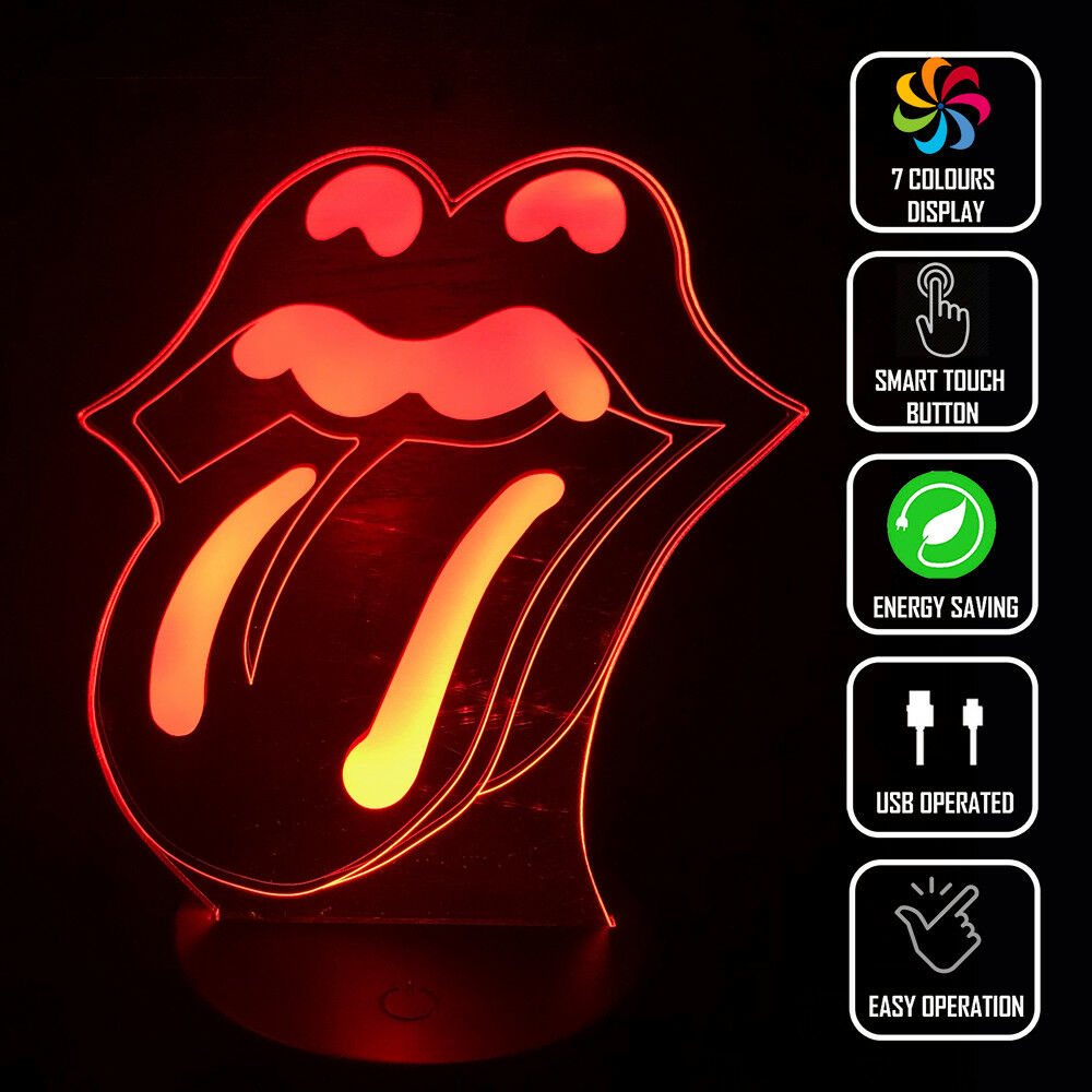 ROLLING STONES 3D NIGHT LIGHTS - Eyes Of The World