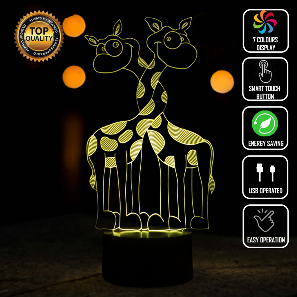 Giraffe Animals 3D NIGHT LIGHT - Eyes Of The World