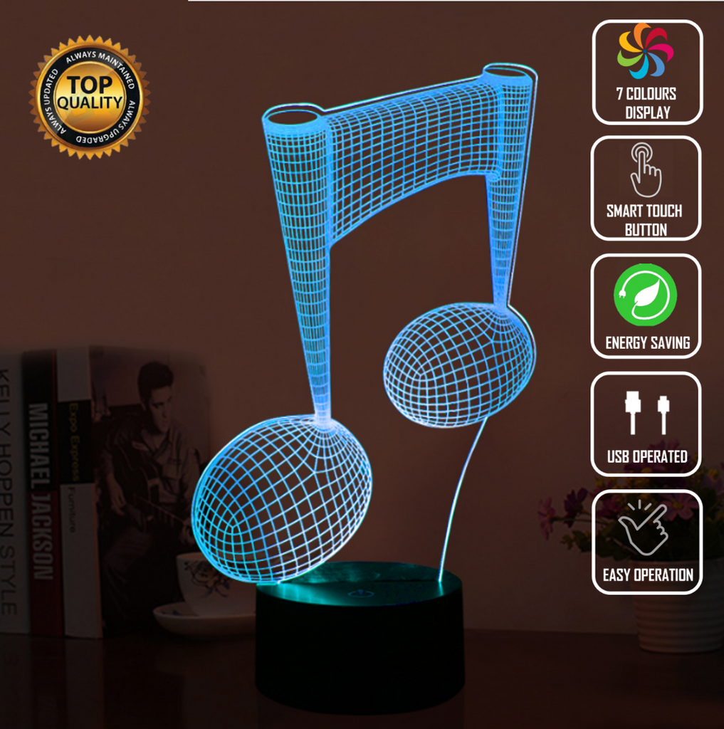 MUSICAL NOTE CHORD 3D NIGHT LIGHT - Eyes Of The World
