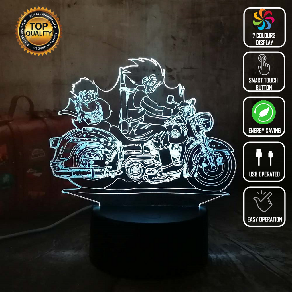 GOKU VEGETA DRAGON BALL Z 3D NIGHT LIGHT - Eyes Of The World