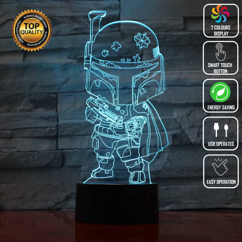 Lampe Déco. 3D Star Wars Faucon Millenium Lampe Déco. 3D Star Wars Faucon Millenium