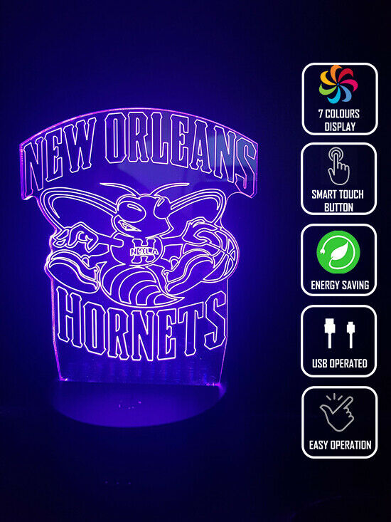 NEW ORLEANS HORNETS 3D NIGHT LIGHT - Eyes Of The World