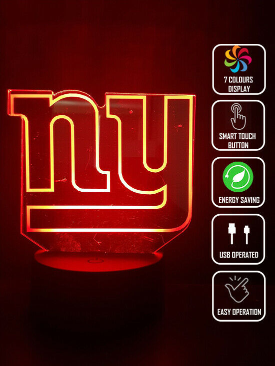 NY GIANTS NEW YORK FOOTBALL 3D NIGHT LIGHT - Eyes Of The World