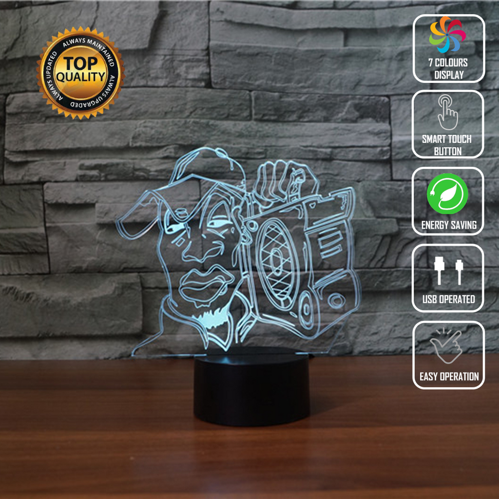 TUPAC NOTORIOUS THUG GHETTO 3D NIGHT LIGHT - Eyes Of The World