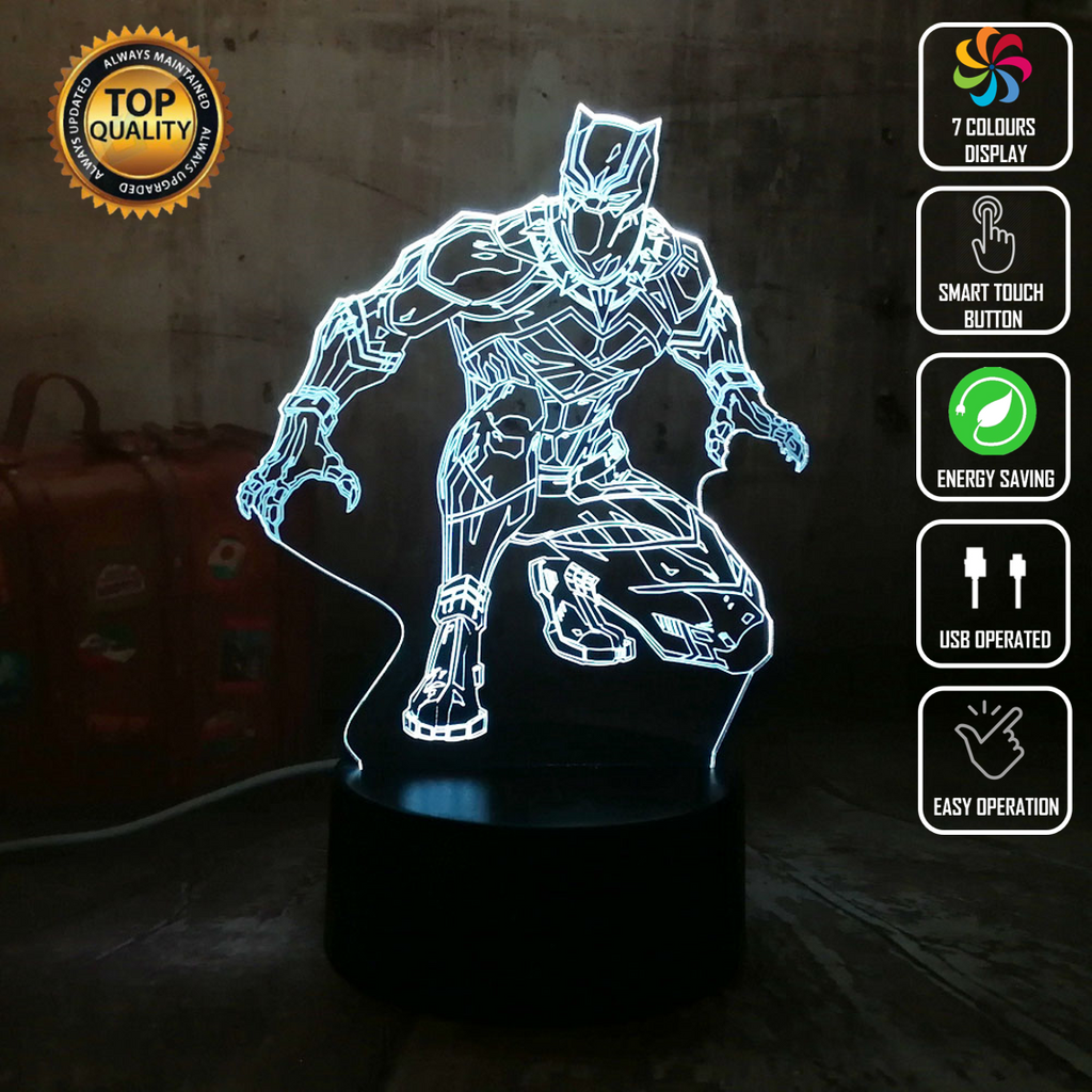 BLACK PANTHER AVENGERS MARVEL 3D NIGHT LIGHT - Eyes Of The World