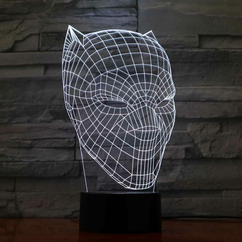 BLACK PANTHER MASK 3D NIGHT LIGHT - Eyes Of The World